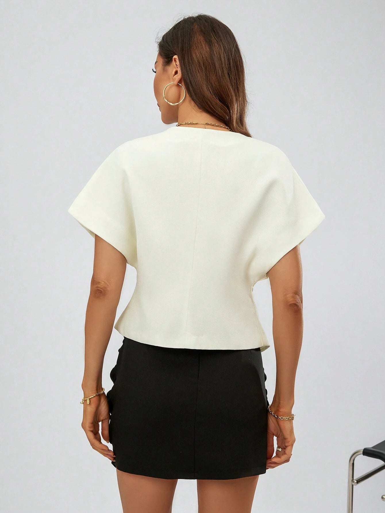 Aveloria Modichic Fashionable 3D Cutting Style Lady Shirt With Shoulder Strap