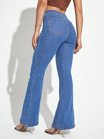 Privé High Waisted Flare Leg Jeans