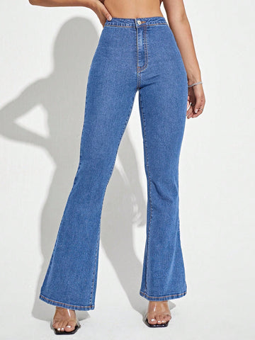 Privé High Waisted Flare Leg Jeans