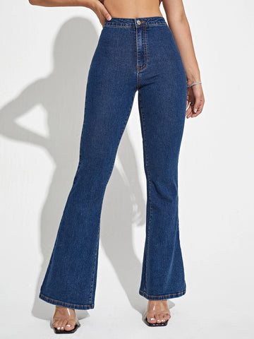 Privé High Waisted Flare Leg Jeans