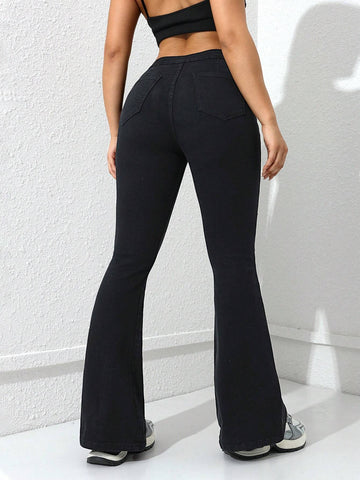Privé High Waisted Flare Leg Jeans