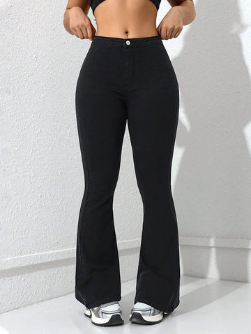 Privé High Waisted Flare Leg Jeans