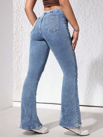 Privé High Waisted Flare Leg Jeans