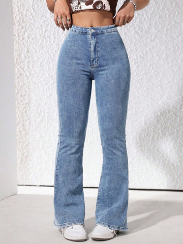 Privé High Waisted Flare Leg Jeans