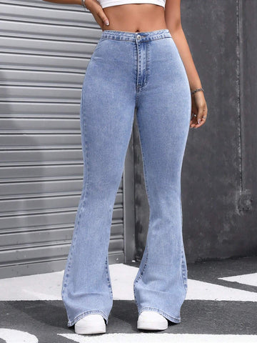 Privé High Waisted Flare Leg Jeans