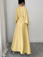 Elegant Refined Commute & Casual Batwing Sleeve Cinched Waist Dress shein