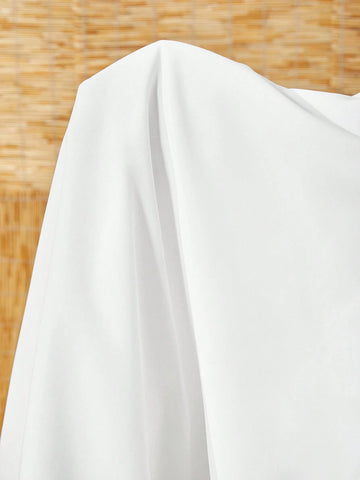 Leisure Loose Fit Long Shirt Dress shein