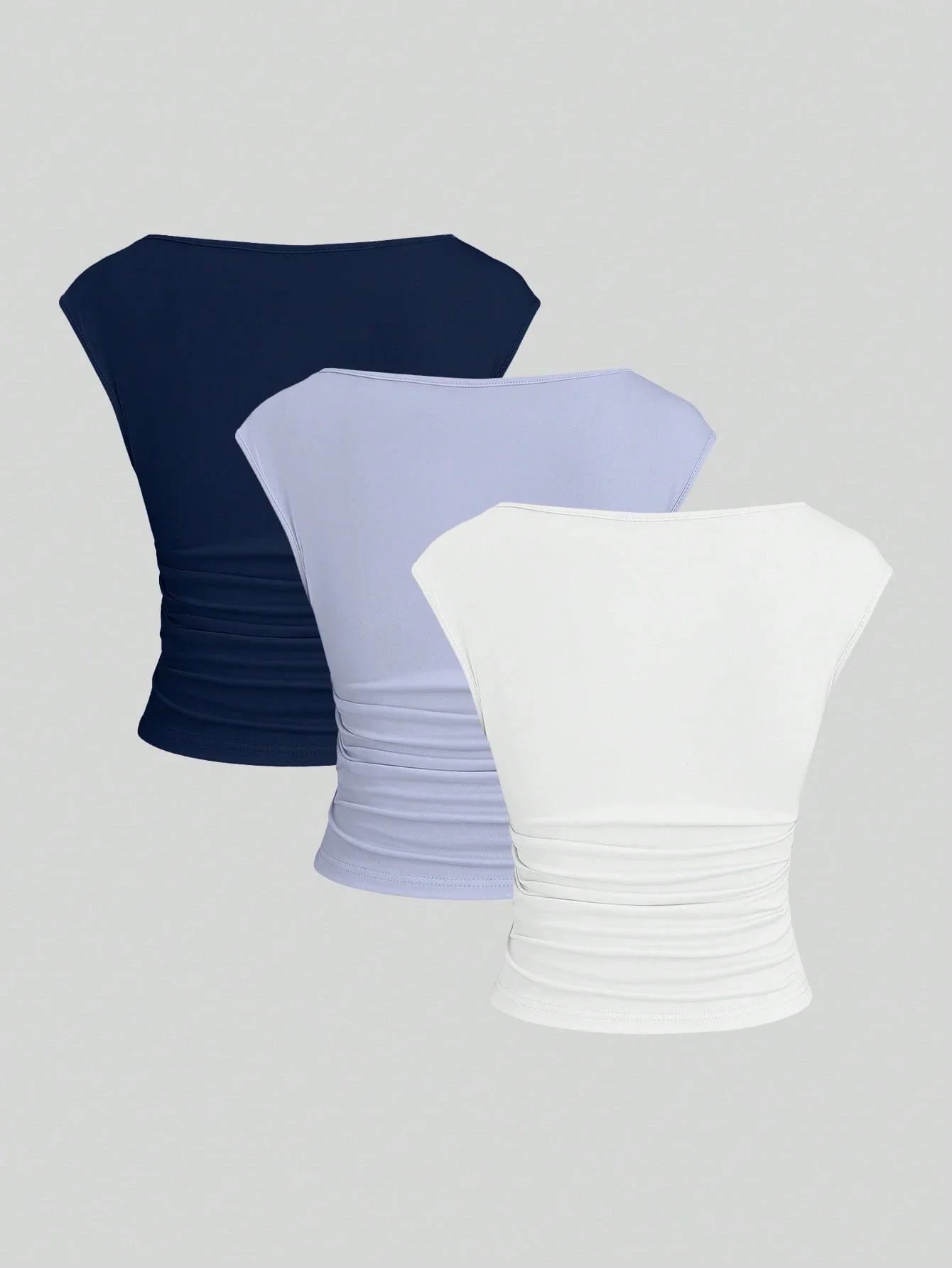 Cutout Backless Moisture-Wicking Fitted Women's T-Shirt Set shein