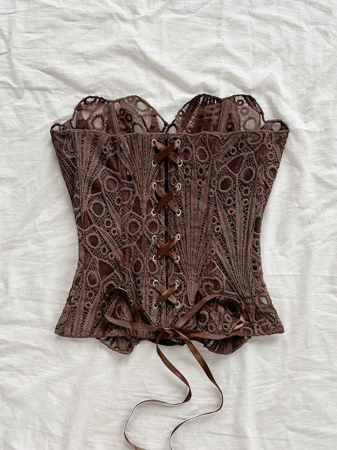 European And American Style Young Vacation Sexy Avant-Garde Lace Top shein