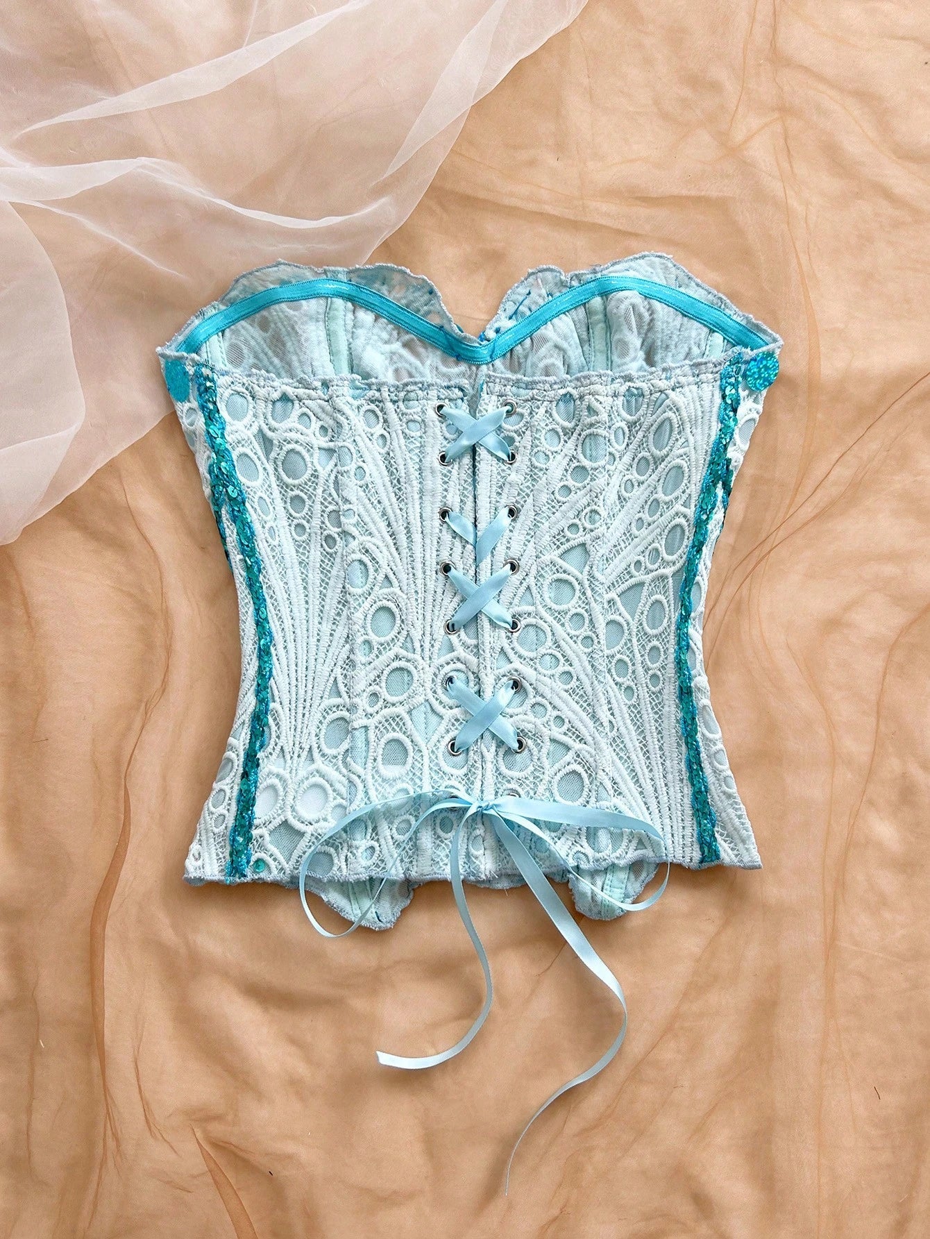 European And American Style Young Vacation Sexy Avant-Garde Lace Top shein
