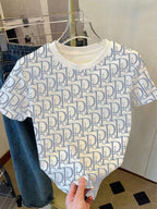 Women's Casual Letter Print Round Neck Loose T-Shirt shein