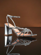 SHUZIA Women's Fashionable Rhinestone High Heel Sandals shein
