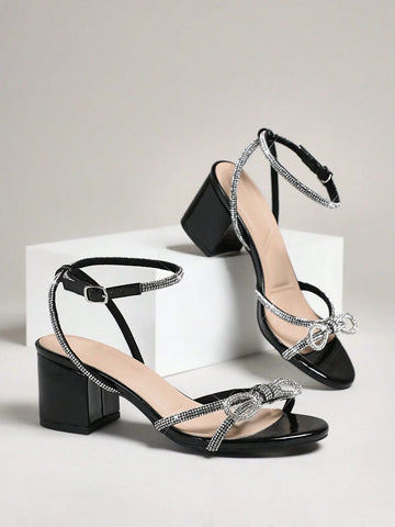 SHUZIA Women's Fashionable Rhinestone High Heel Sandals