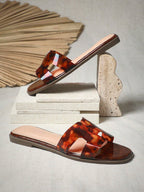 Women's Luxury Gold Lock Stitching Detail Square Toe Flat shein