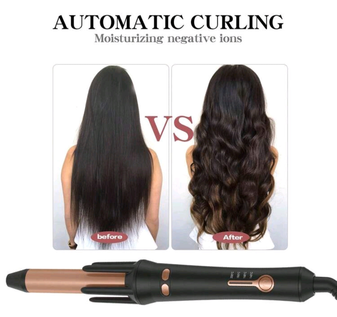 Automatic Hair Curling Iron, Ceramic Curling Wand With Anti-Scald Insulated Wand Tip, Portable & Easy To Use For Lazy Waves shein