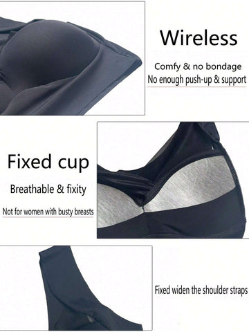 Seamless Wireless Underwear,Sexy Push-Up Bra,Sports Bra shein