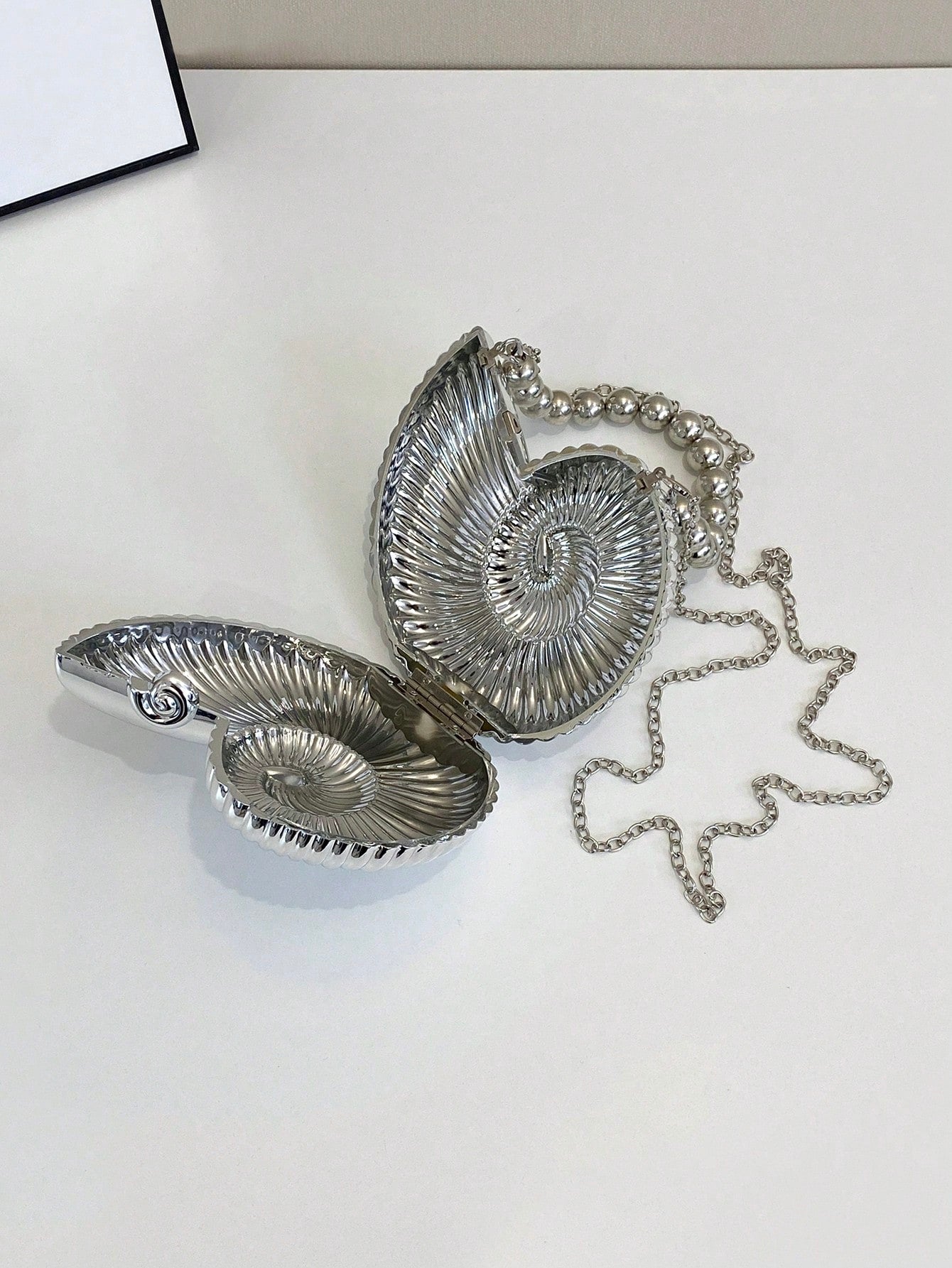 Fashionable Shiny Evening Bag With Chain Strap shein