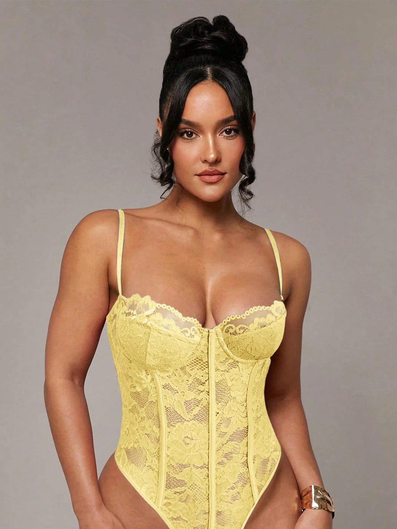 Sexy Lace Bodysuit shein