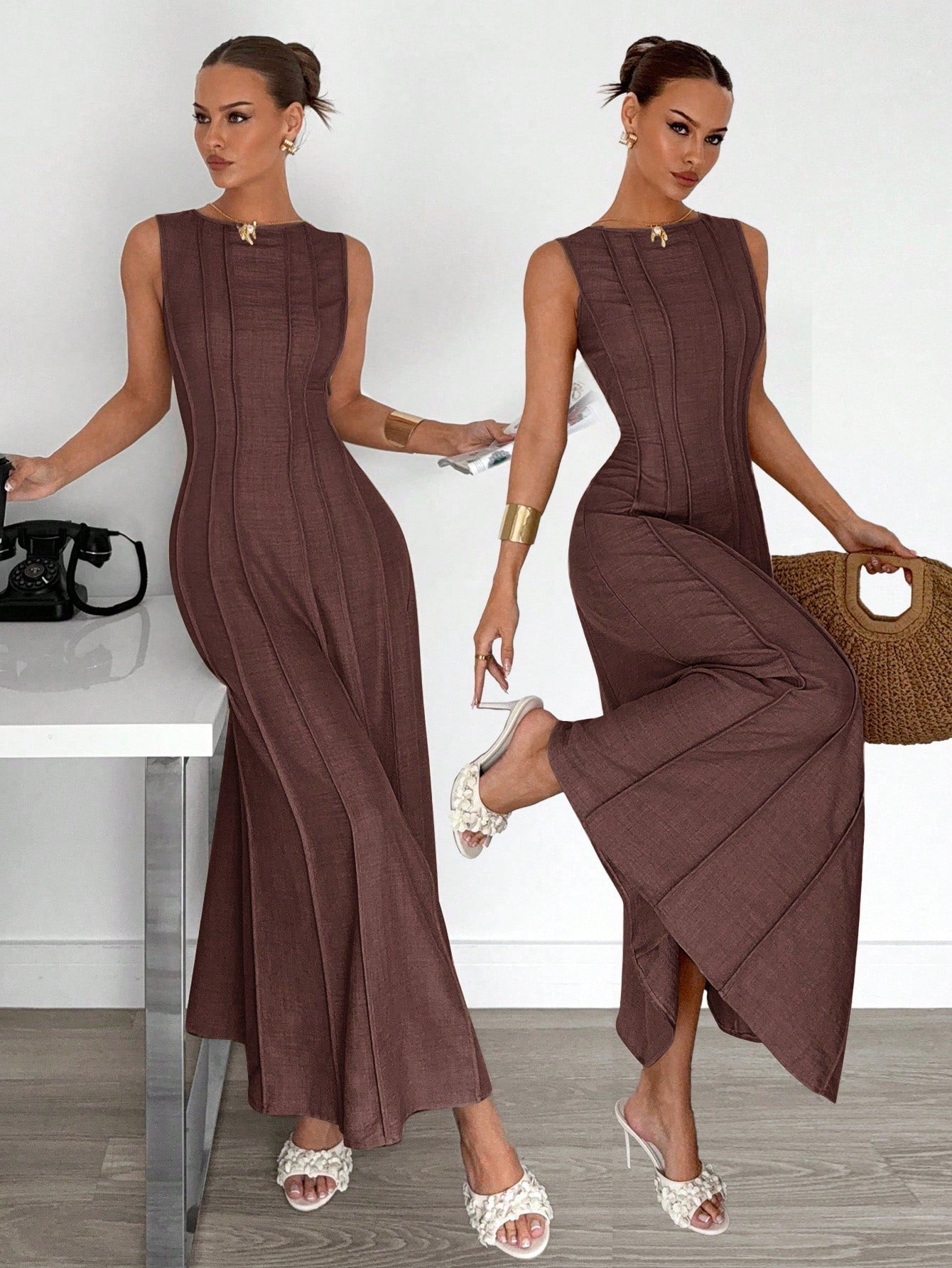 Siren Gaze Women's Elegant Maxi Dress shein