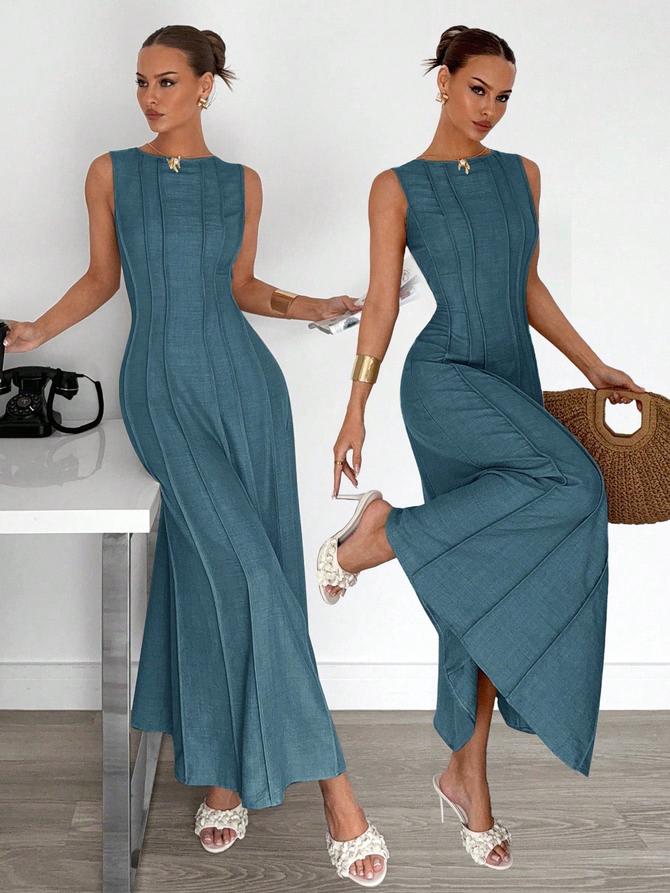 Siren Gaze Women's Elegant Maxi Dress shein
