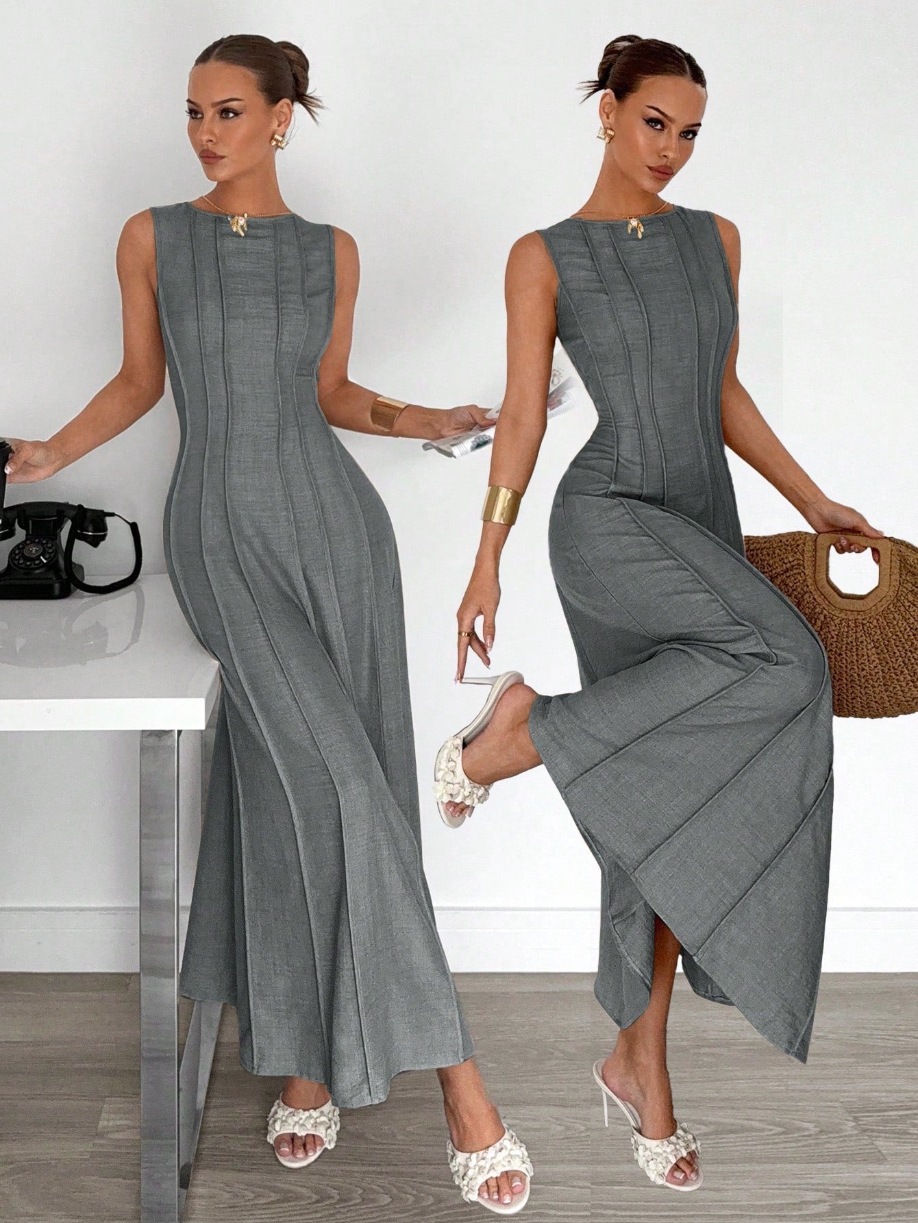 Siren Gaze Women's Elegant Maxi Dress shein
