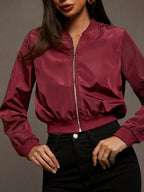 Siren Gaze Zip Up Wind Bomber Jacket