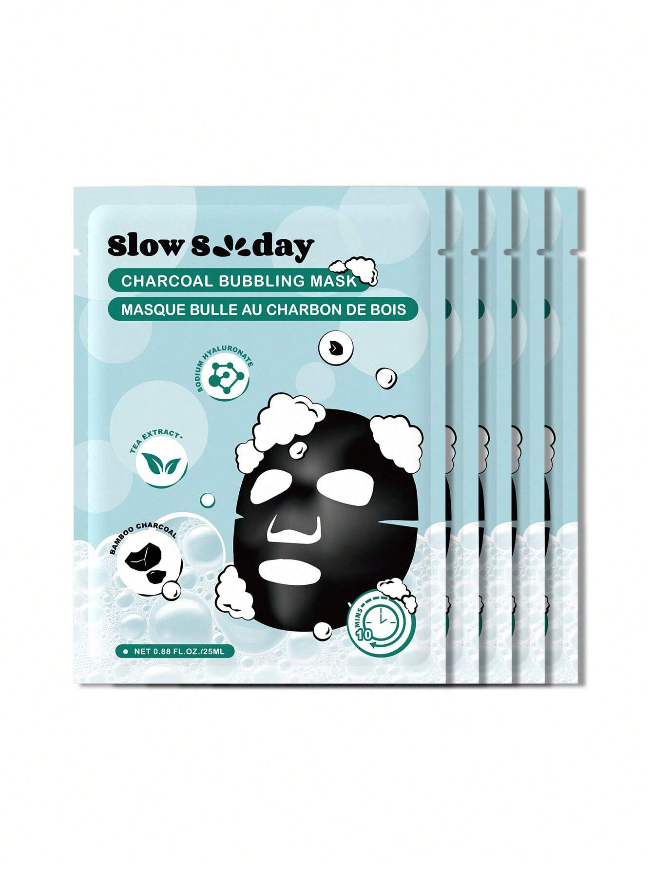 SlowSunday Deep cleansing , Moisturizing Charcoal Bubbling Mask SHEGLAM
