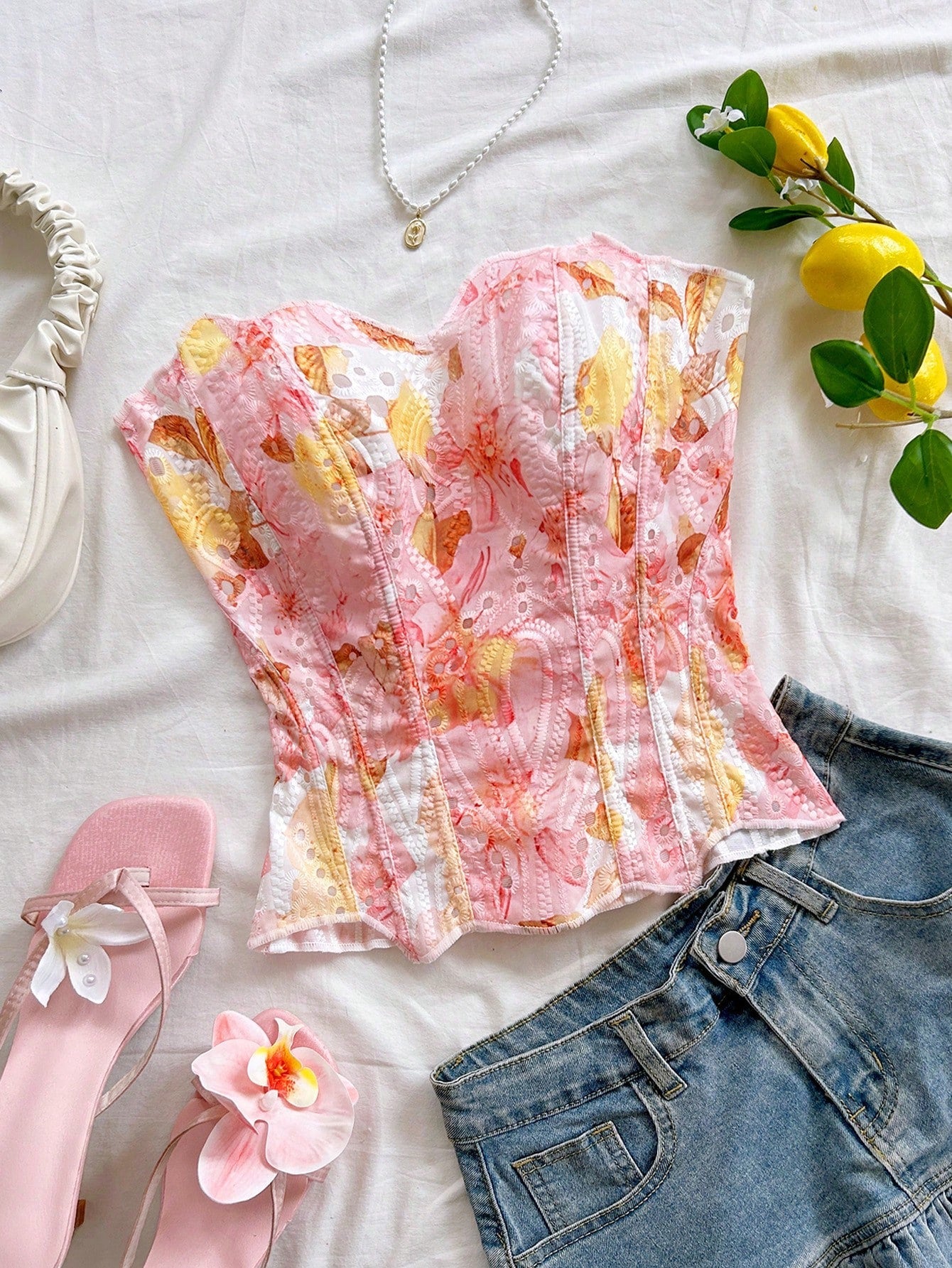 European And American Style Young Vacation Sexy Avant-Garde Lace Top shein