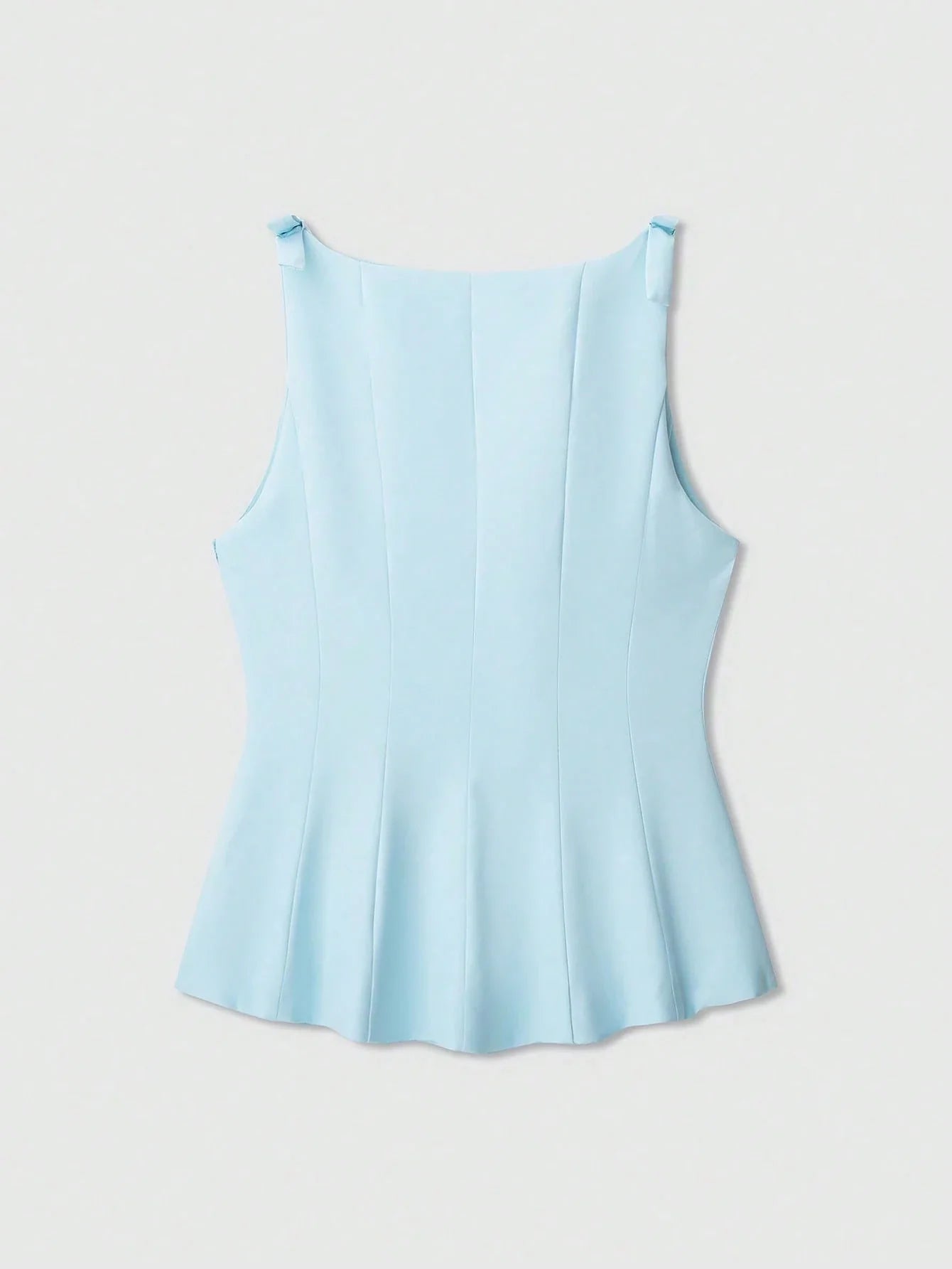 Women's Simple Solid Color Bow Decor Sleeveless Top shein