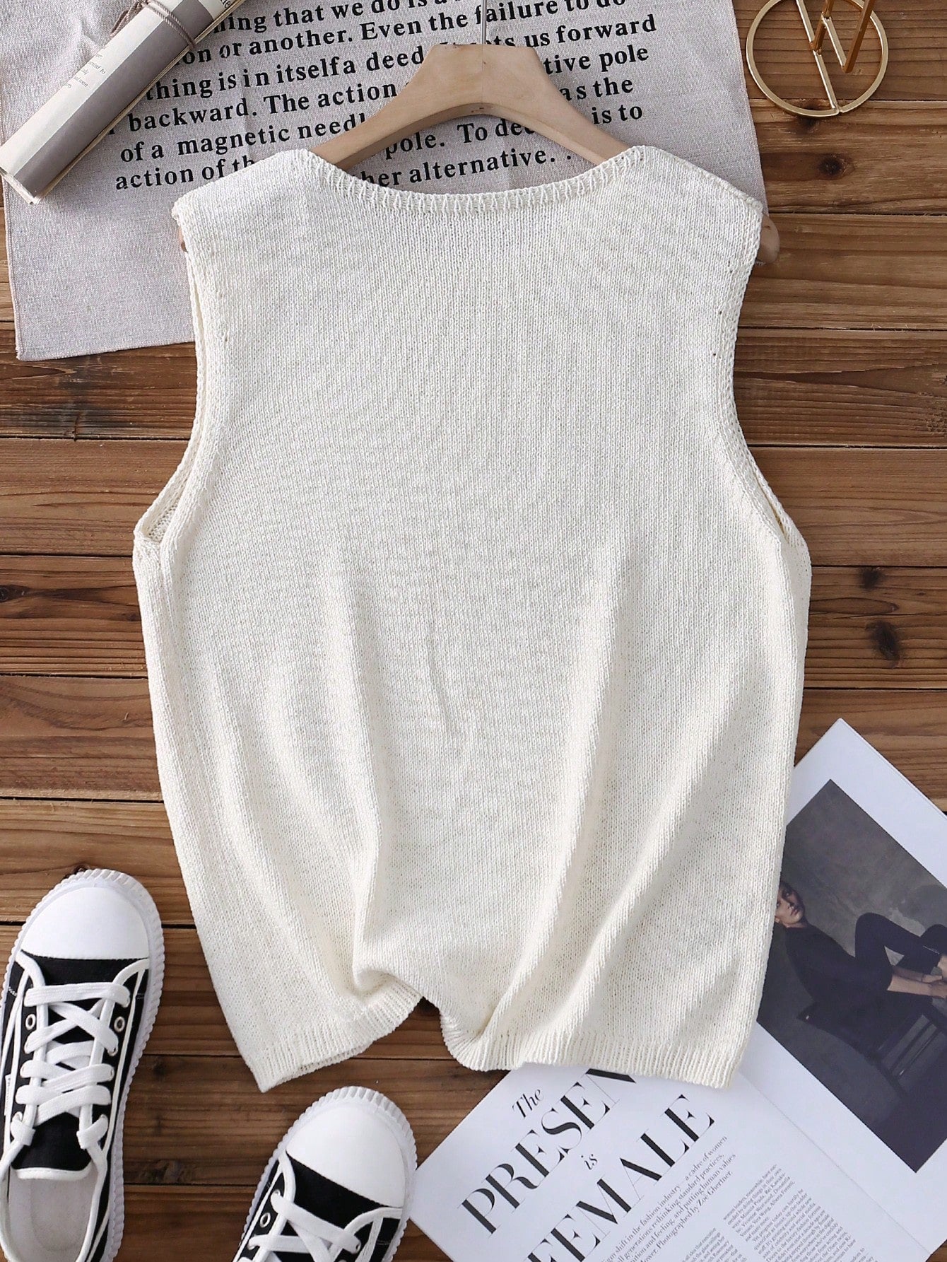 Women Vest Lemon Print ,Summer T Shirt shein