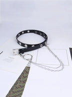 1pc Women Geometric Buckle Belt & 1pc Pants Chain Funky For Dress shein