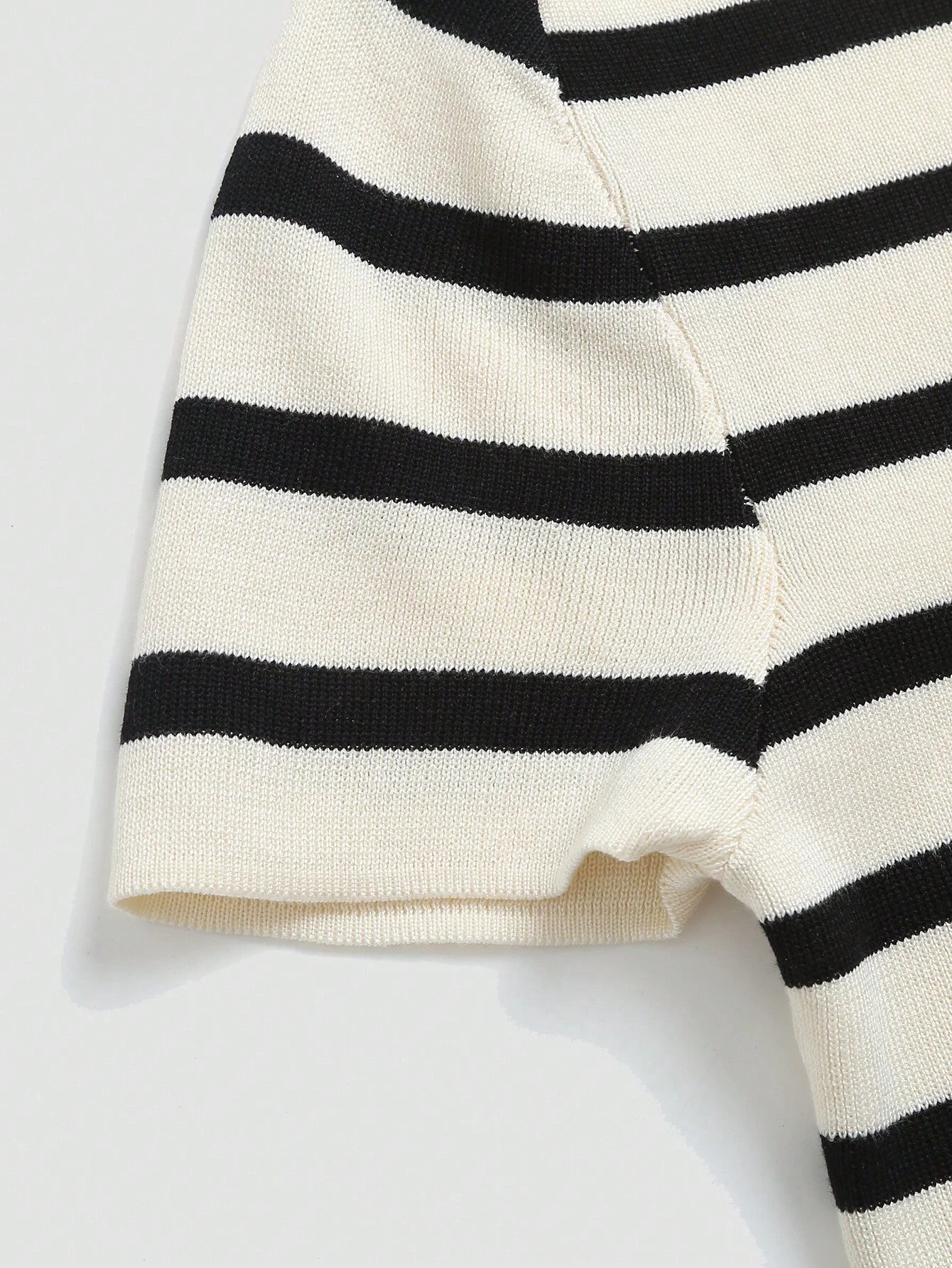 Striped Print Tee shein