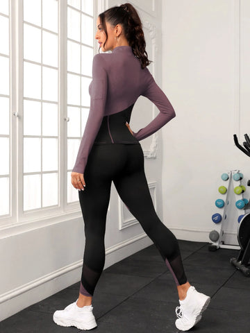 Sport Two Tone & Insert Zip Up Sports Set