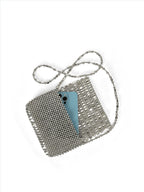 Vintage Silver Hollow-Out Handmade Beaded Flip Cover Phone Case Bag shein