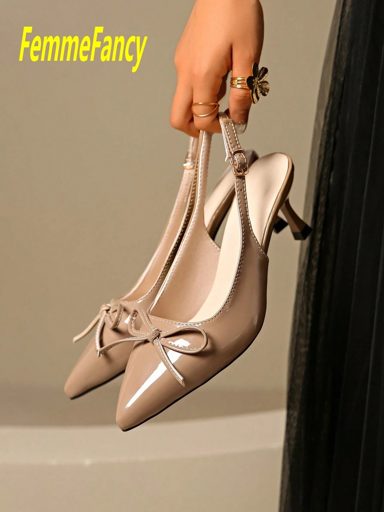 Elegant Pointed Toe Bowknot Stiletto High Heel Sandals