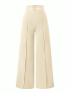 Solid Color Straight Leg Casual Versatile Business Commute Pants shein