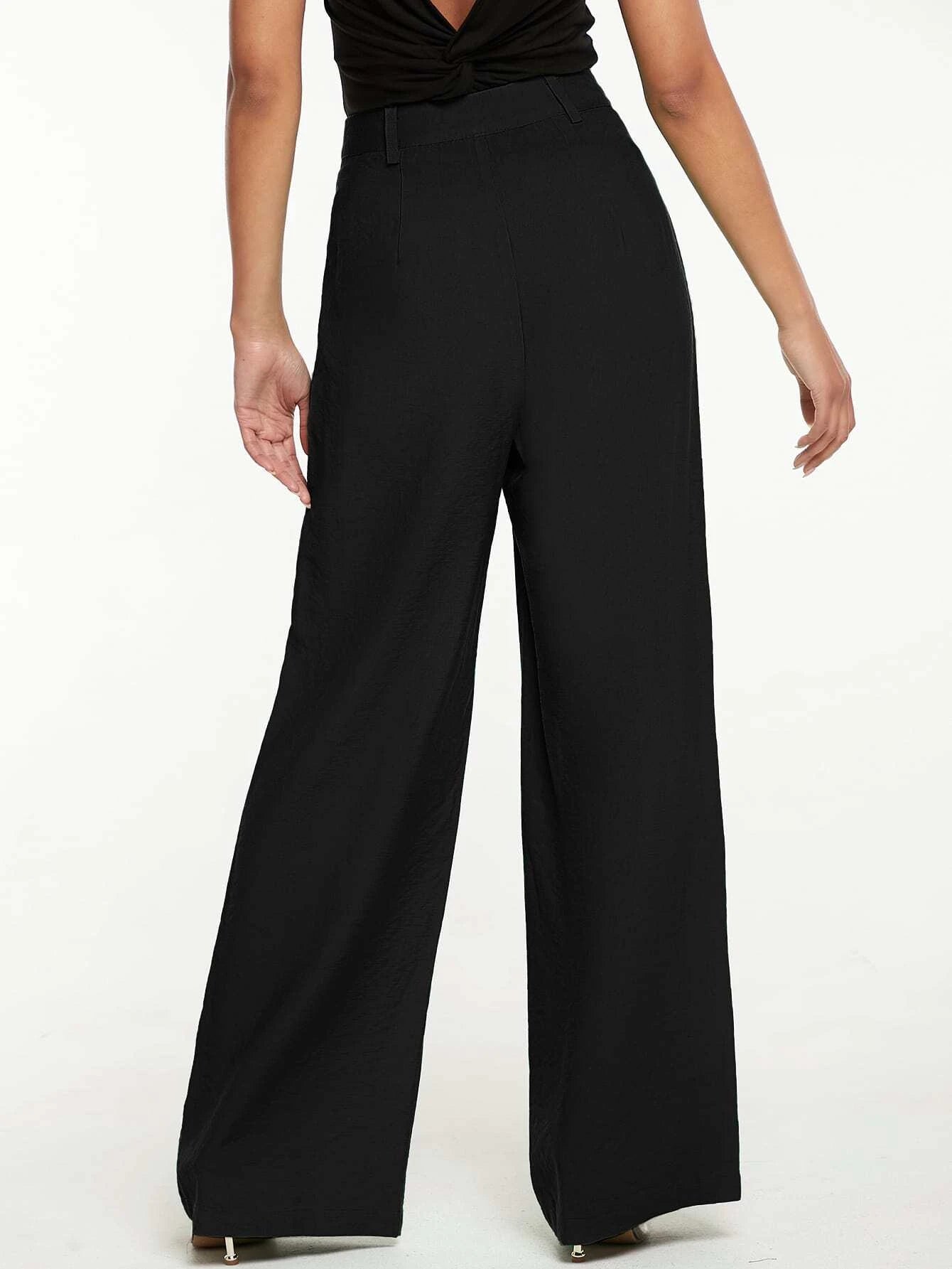 Tall High Waist Wide Leg Pants shein