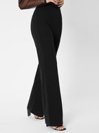 Tall Zipper Back Solid Palazzo Pants shein