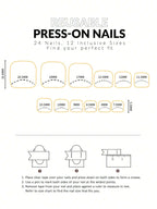 Upgrade Your Style Short Square Shape White Nail Tips Set With Glitters shein