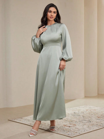 AZ Lantern Sleeve Dress
