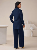 Women's Casual Solid Color Shirt & Pants
