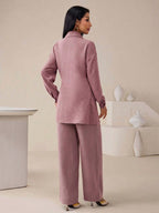 Women's Casual Solid Color Shirt & Pants