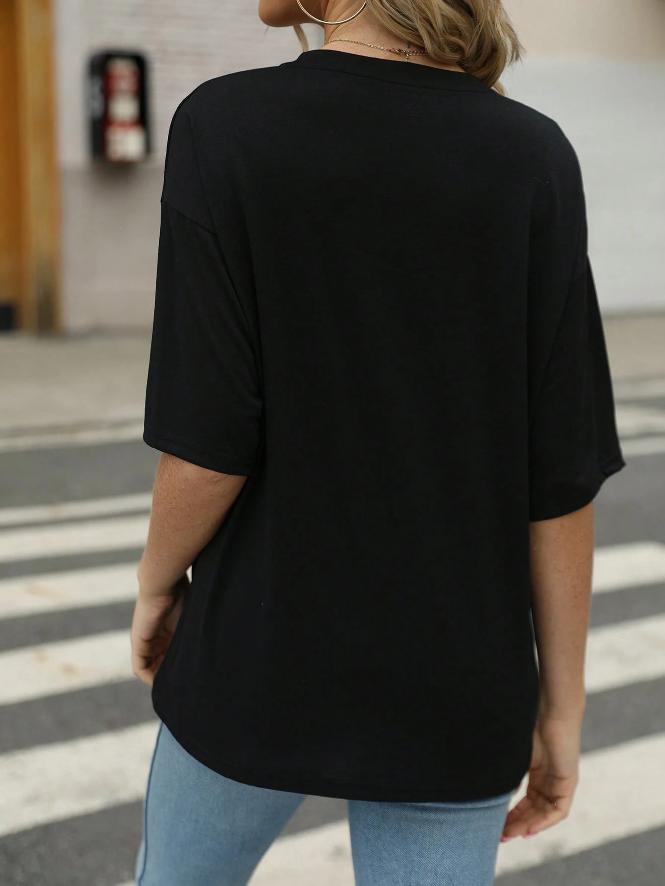 Fruit & Cherry Print Short Sleeve Round Neck Casual T-Shirt