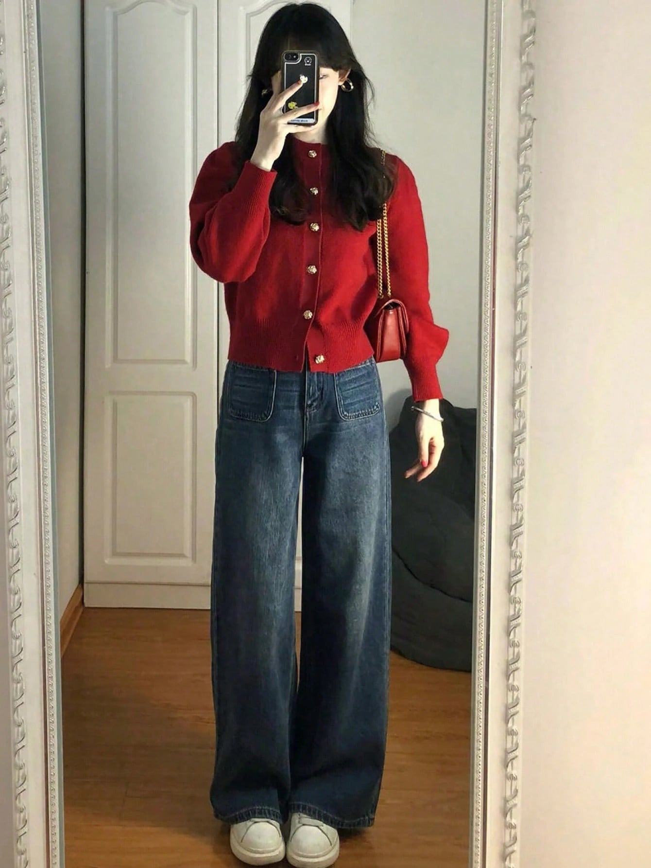 Vintage Elegant Rose Knitted Cardigan Top