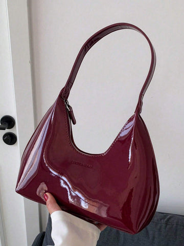 Vintage Minimalist French Style Crescent Moon Armpit Bag