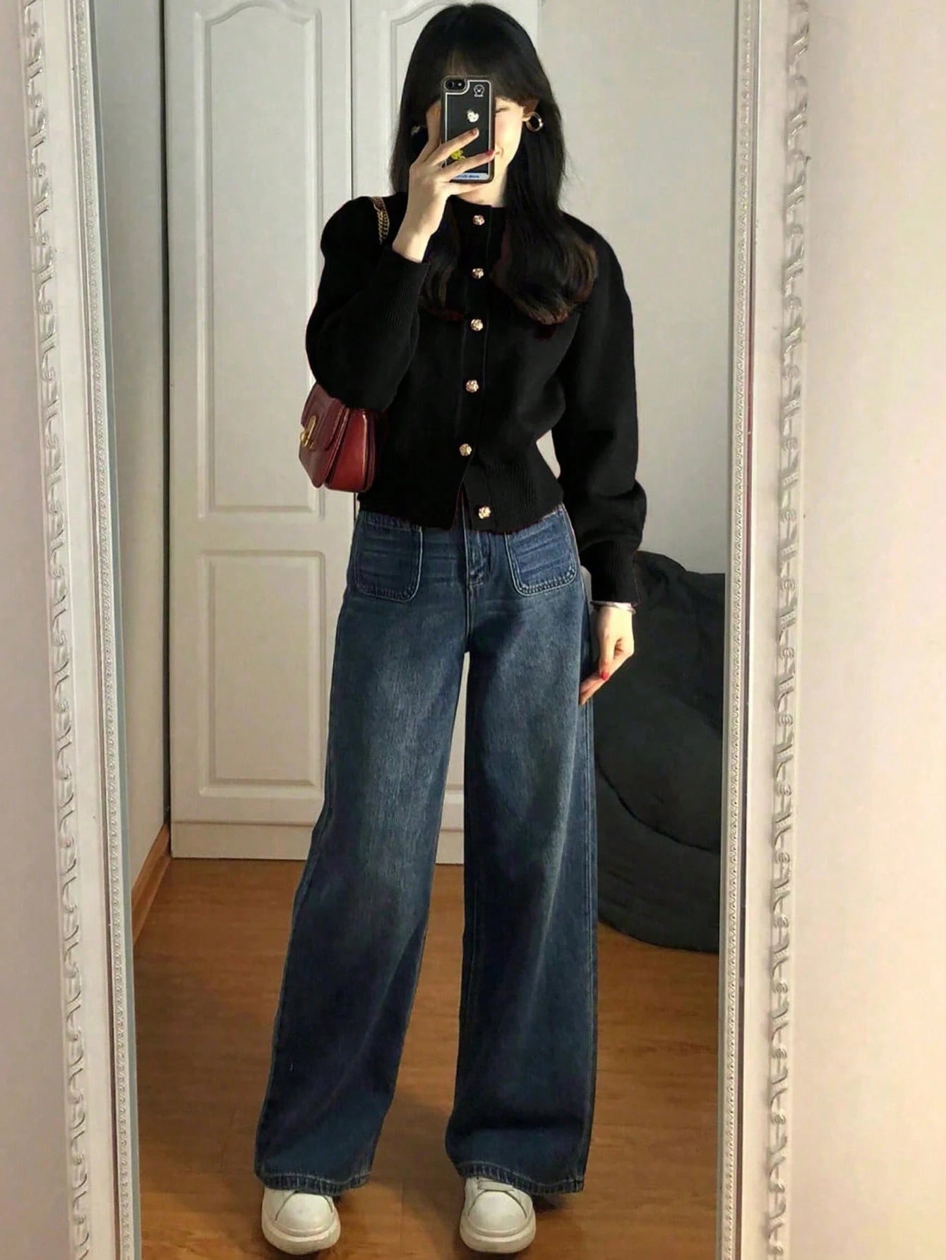 Vintage Elegant Rose Knitted Cardigan Top