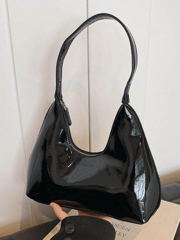 Vintage Minimalist French Style Crescent Moon Armpit Bag
