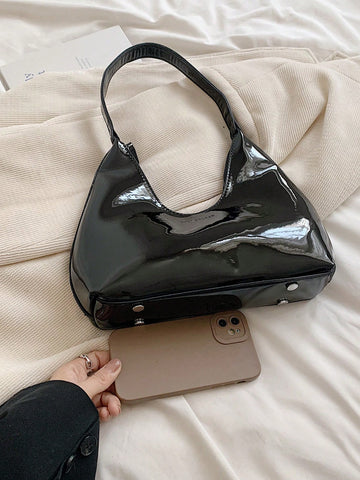 Vintage Minimalist French Style Crescent Moon Armpit Bag