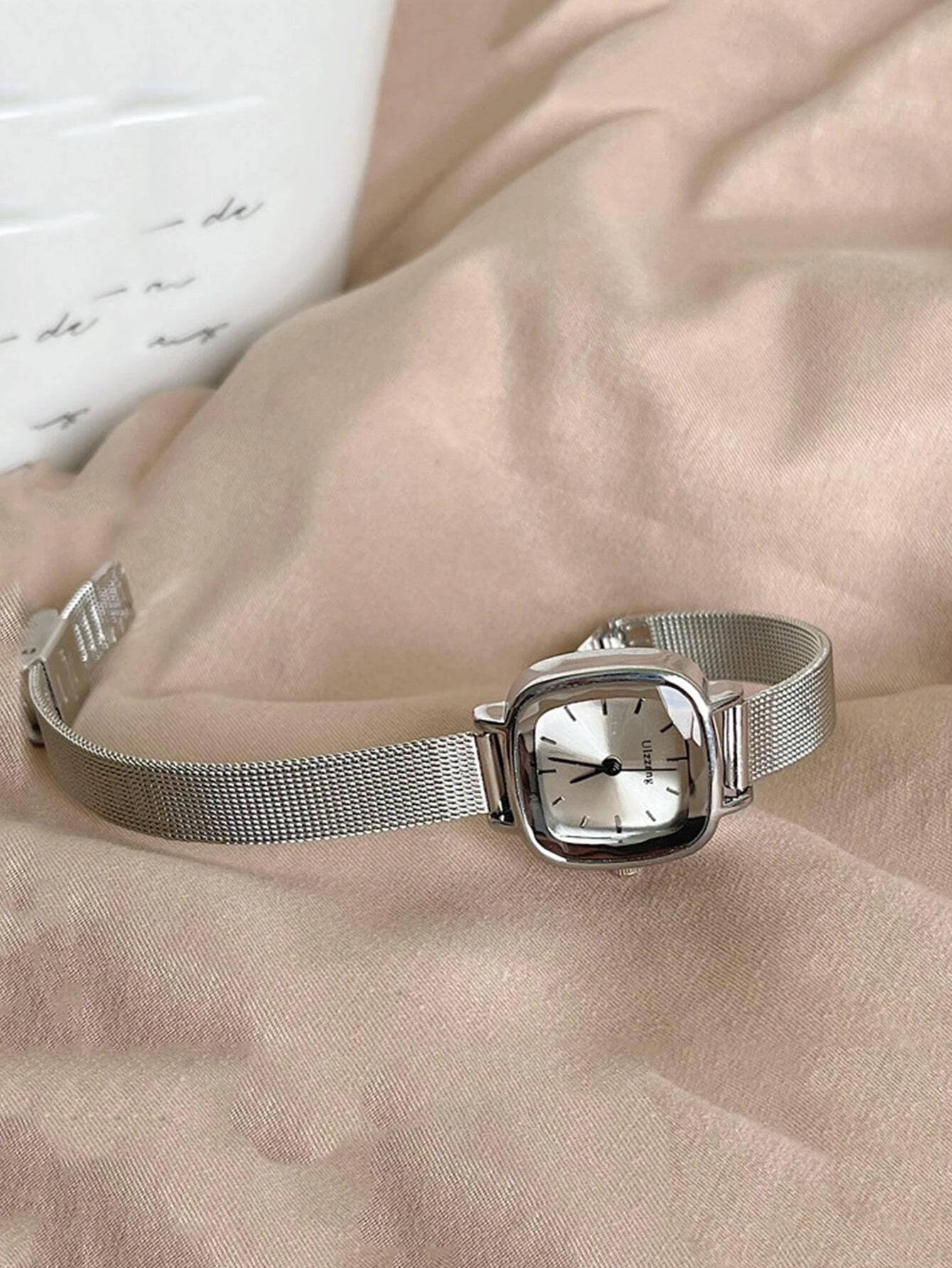 Water Resistant Square Pointer Quartz Watch shein