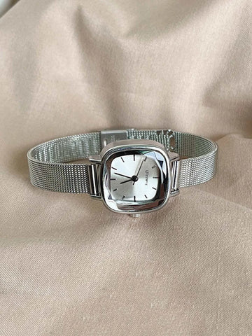 Water Resistant Square Pointer Quartz Watch shein